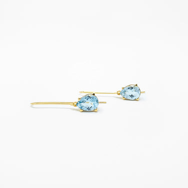 Sky Blue Topaz Earrings / Silver