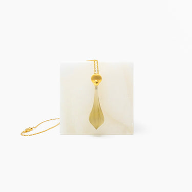 Lemon Quartz Necklace / Gold