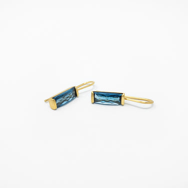 London Blue Topaz Earrings / Gold