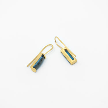 London Blue Topaz Earrings / Gold