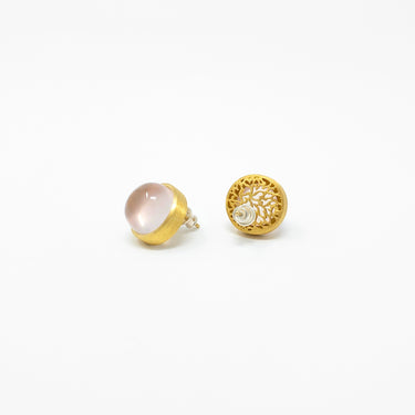 Rose Quartz Earrings / Silver