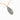 Teardrop Rhodium Necklace / Silver
