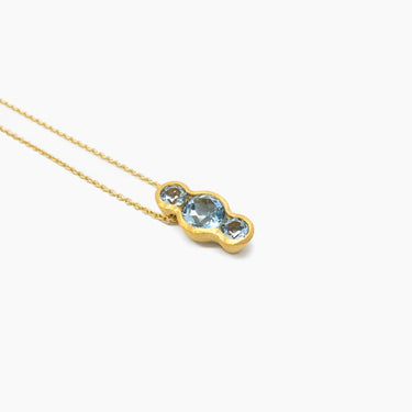 Sky Blue Topaz Necklace / Gold