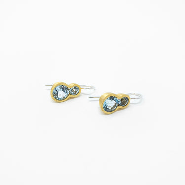 Sky Blue Topaz Earrings / Silver