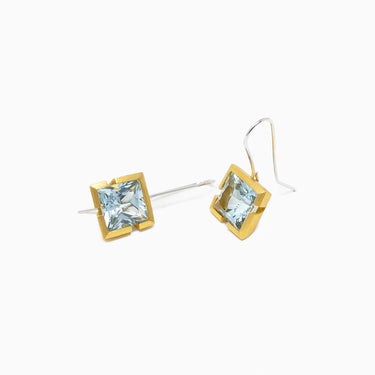 Sky Blue Topaz Earrings / Silver