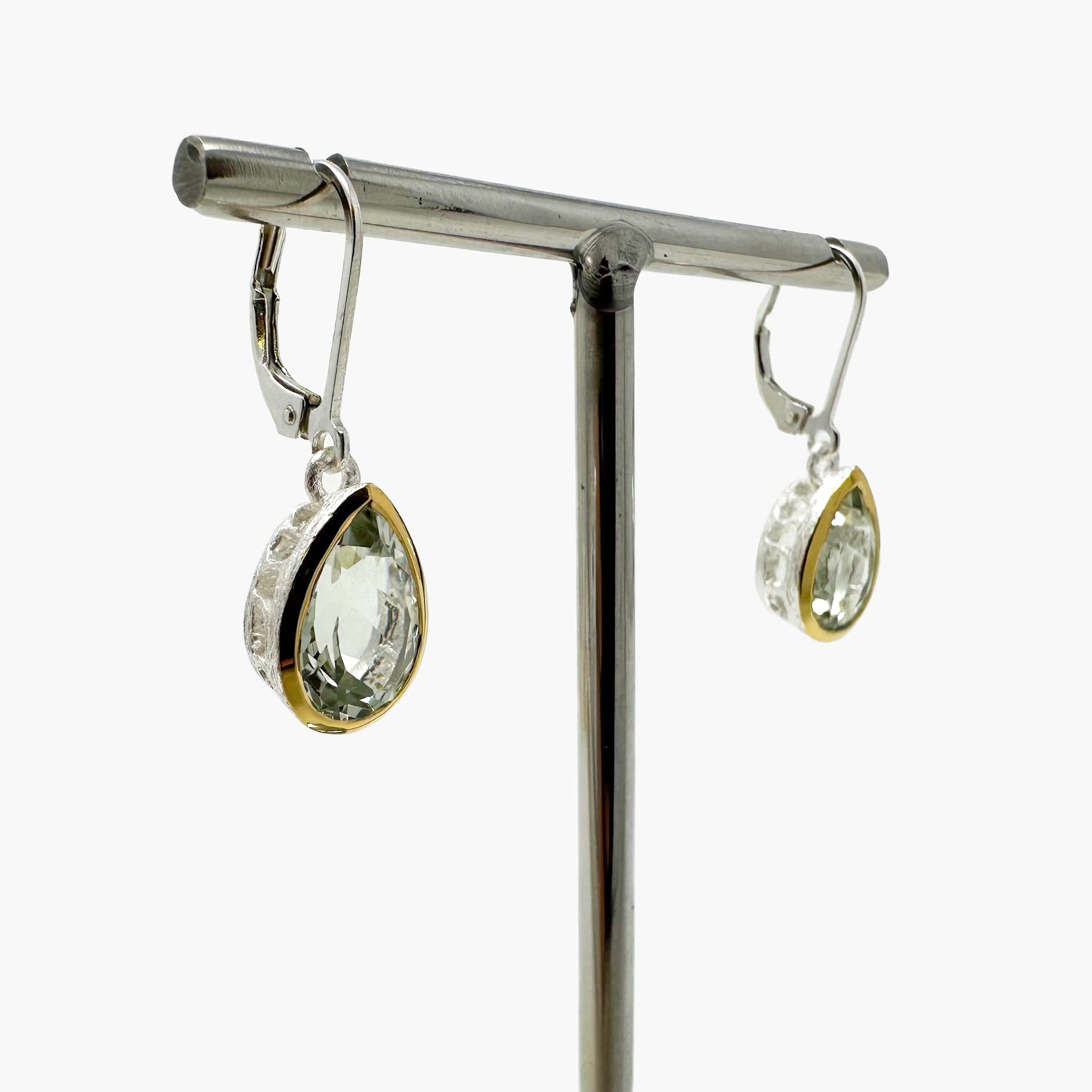 Green amethyst deals earrings sterling silver