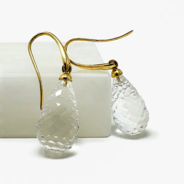 Mountain Crystal Earrings / Gold